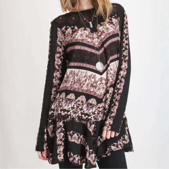 Free People Smooth Talker Tunic in Black - Picture 1 of 6